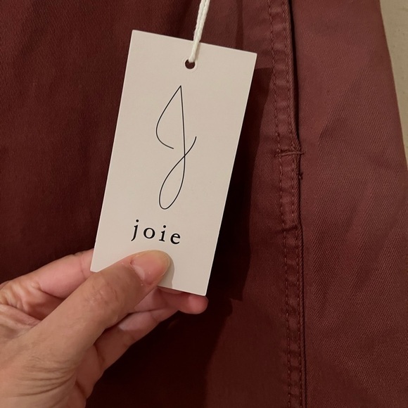 NWT JOIE High Rise Tapered Trousers Pants Terracotta Sz 8 - Picture 7 of 7